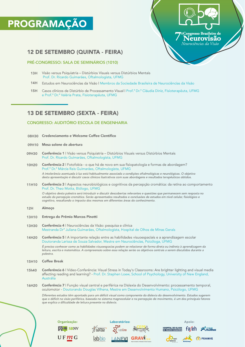 Imagem do evento 7º Congresso Brasileiro de Neurovisão – CBNV 2019